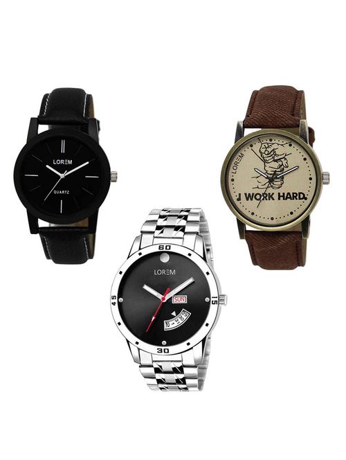 set of 3 analog watch combo -(lk-05-29-104) - 15684591 - Very Small Image - 1