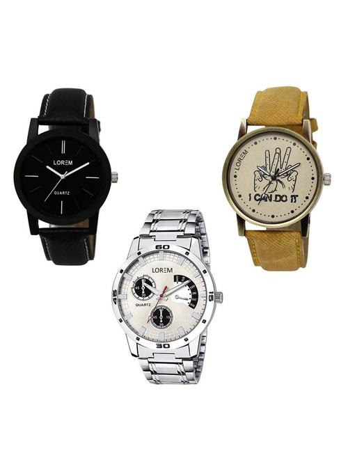 set of 3 analog watch combo -(lk-05-30-101) - 15684592 - Very Small Image - 1