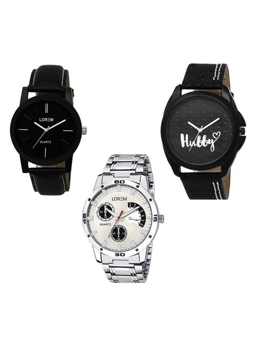 set of 3 analog watch combo -(lk-05-31-101) - 15684599 - Very Small Image - 1
