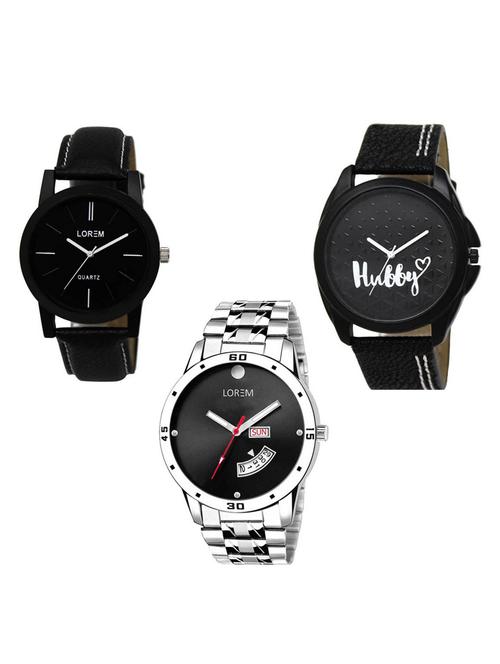 set of 3 analog watch combo -(lk-05-31-104) - 15684604 - Very Small Image - 1