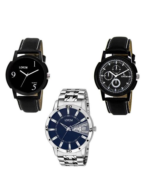 set of 3 analog watch combo -(lk-06-13-102) - 15684710 - Very Small Image - 1