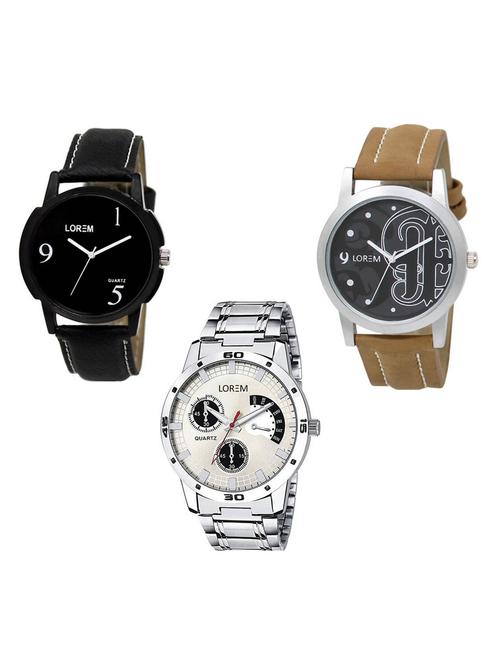 set of 3 analog watch combo -(lk-06-14-101) - 15684715 - Very Small Image - 1