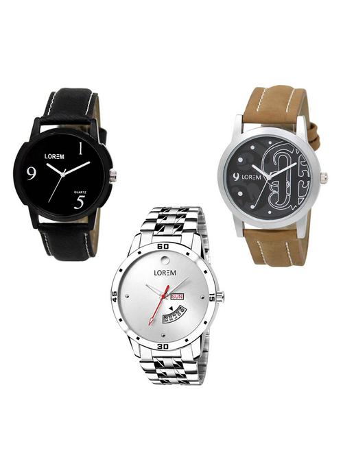 set of 3 analog watch combo -(lk-06-14-103) - 15684719 - Very Small Image - 1