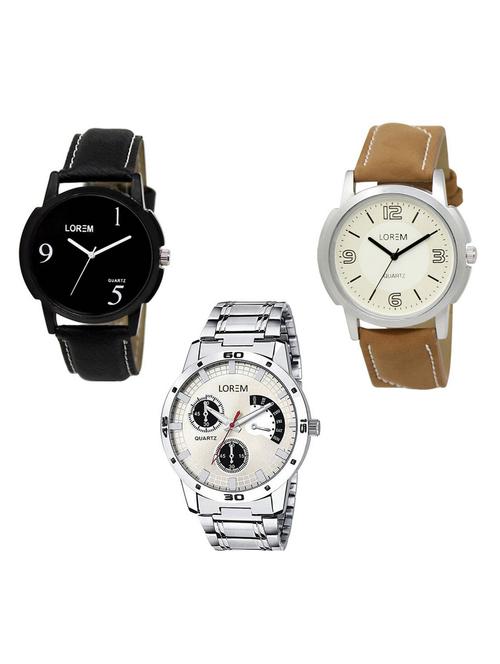 set of 3 analog watch combo -(lk-06-16-101) - 15684729 - Very Small Image - 1