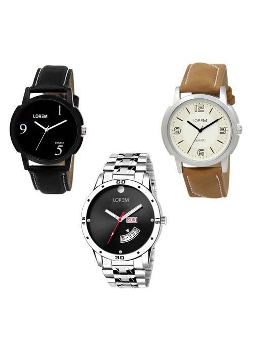 set of 3 analog watch combo -(lk-06-16-104) - 15684735 - Very Small Image - 1