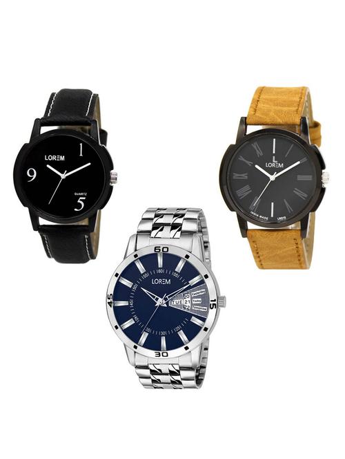 set of 3 analog watch combo -(lk-06-19-102) - 15684751 - Very Small Image - 1