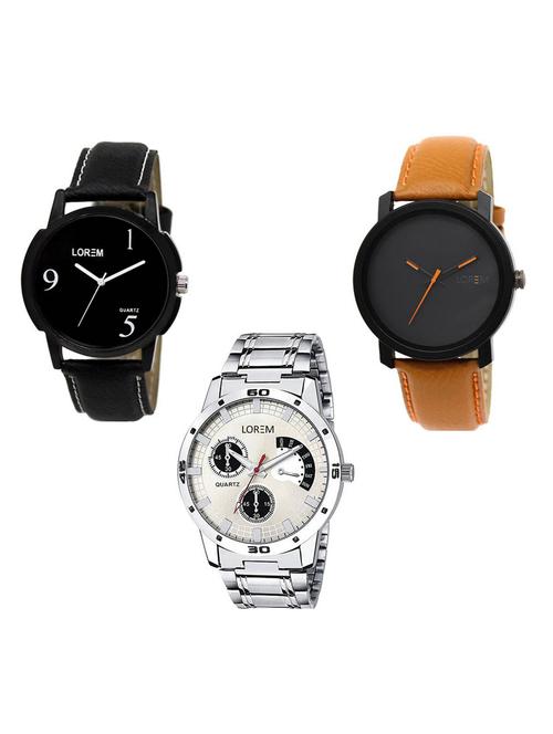 set of 3 analog watch combo -(lk-06-20-101) - 15684756 - Very Small Image - 1