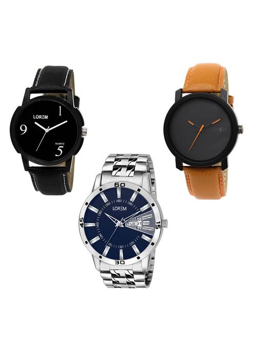 set of 3 analog watch combo -(lk-06-20-102) - 15684758 - Very Small Image - 1