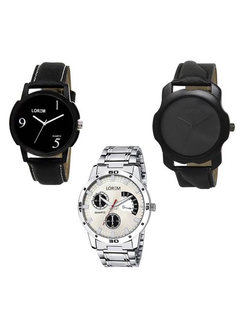 set of 3 analog watch combo -(lk-06-22-101) - 15684770 - Very Small Image - 1