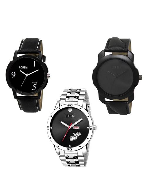 set of 3 analog watch combo -(lk-06-22-104) - 15684775 - Very Small Image - 1