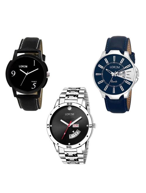 set of 3 analog watch combo -(lk-06-23-104) - 15684782 - Very Small Image - 1