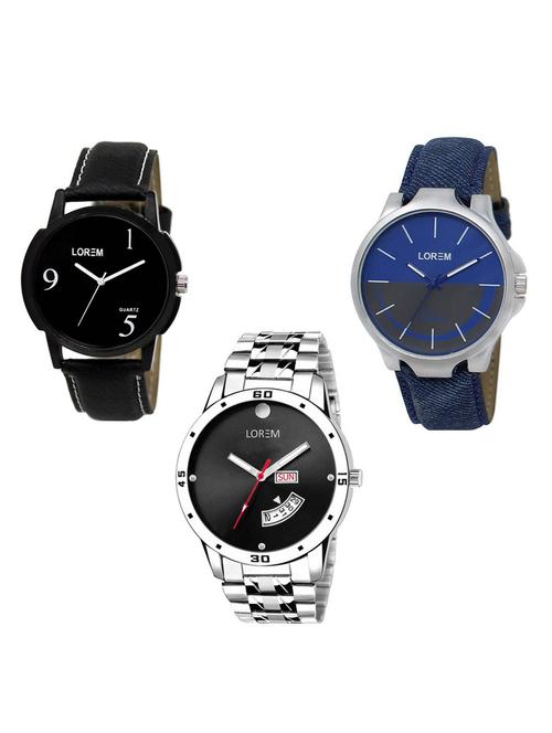 set of 3 analog watch combo -(lk-06-24-104) - 15684789 - Very Small Image - 1