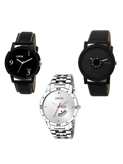 set of 3 analog watch combo -(lk-06-25-103) - 15684793 - Very Small Image - 1