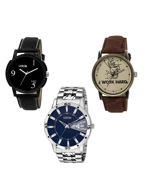 set of 3 analog watch combo -(lk-06-29-102) - 15684818 - Very Small Image - 1