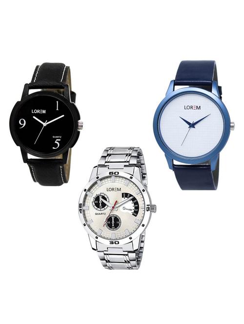 set of 3 analog watch combo -(lk-06-33-101) - 15684844 - Very Small Image - 1