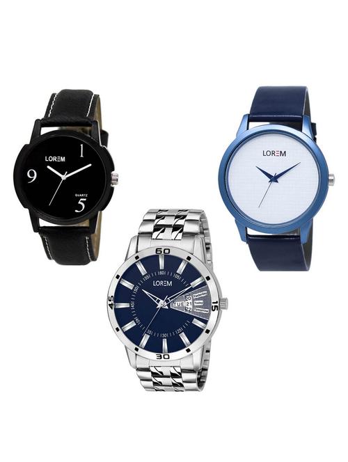 set of 3 analog watch combo -(lk-06-33-102) - 15684846 - Very Small Image - 1