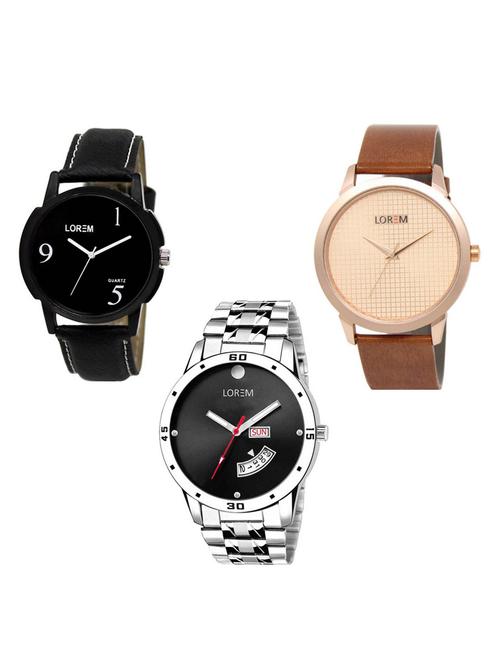 set of 3 analog watch combo -(lk-06-34-104) - 15684856 - Very Small Image - 1