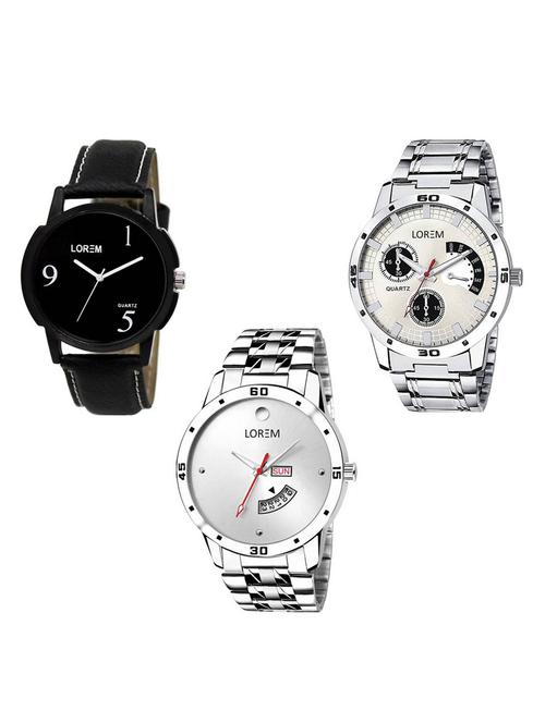 set of 3 analog watch combo -(lk-06-101-103) - 15684860 - Very Small Image - 1