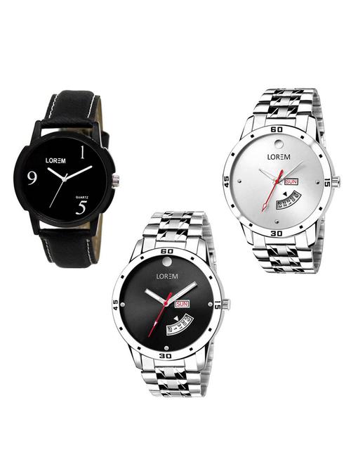 set of 3 analog watch combo -(lk-06-103-104) - 15684867 - Very Small Image - 1