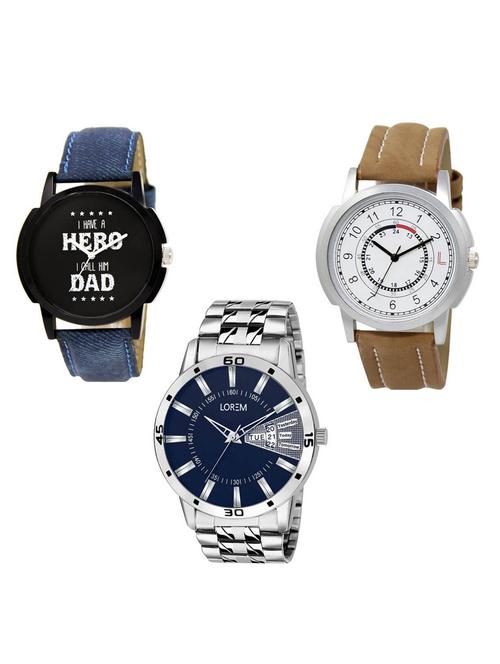 set of 3 analog watch combo -(lk-07-17-102) - 15684935 - Very Small Image - 1