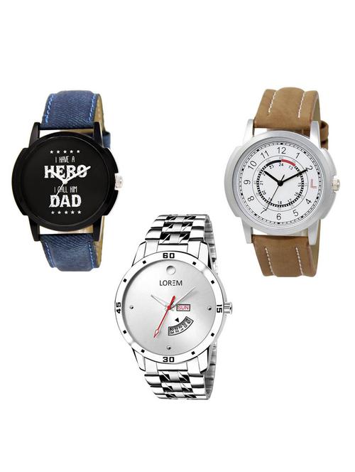 set of 3 analog watch combo -(lk-07-17-103) - 15684937 - Very Small Image - 1