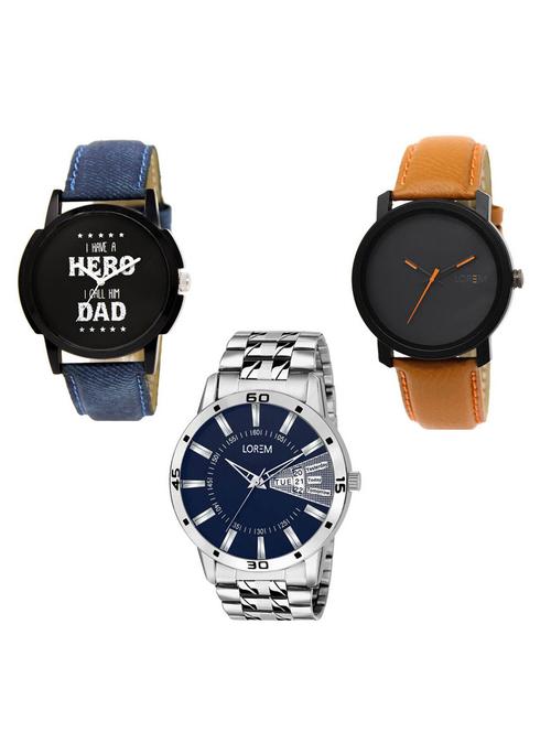 set of 3 analog watch combo -(lk-07-20-102) - 15684956 - Very Small Image - 1