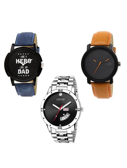 set of 3 analog watch combo -(lk-07-20-104) - 15684959 - Very Small Image - 1