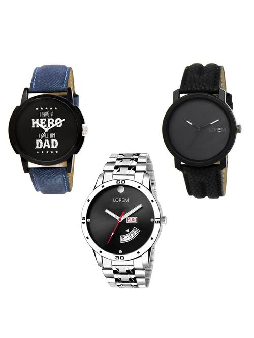 set of 3 analog watch combo -(lk-07-21-104) - 15684966 - Very Small Image - 1