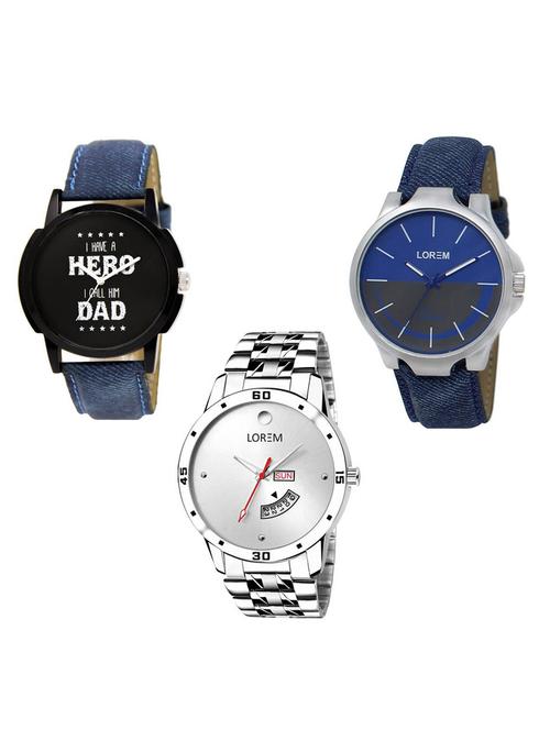 set of 3 analog watch combo -(lk-07-24-103) - 15684986 - Very Small Image - 1