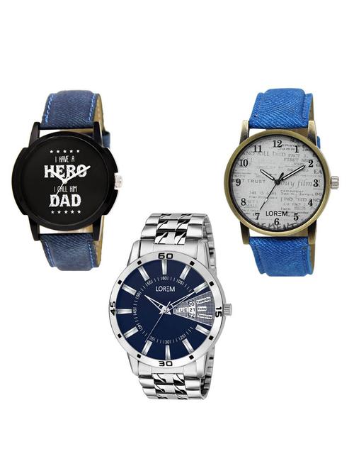 set of 3 analog watch combo -(lk-07-28-102) - 15685012 - Very Small Image - 1