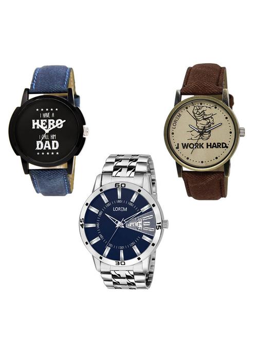 set of 3 analog watch combo -(lk-07-29-102) - 15685019 - Very Small Image - 1