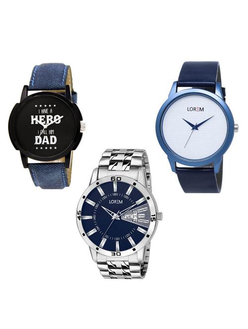 set of 3 analog watch combo -(lk-07-33-102) - 15685046 - Very Small Image - 1