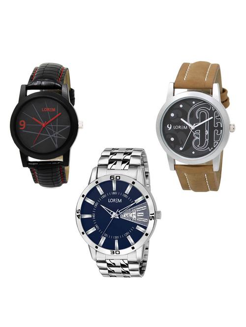set of 3 analog watch combo -(lk-08-14-102) - 15685138 - Very Small Image - 1