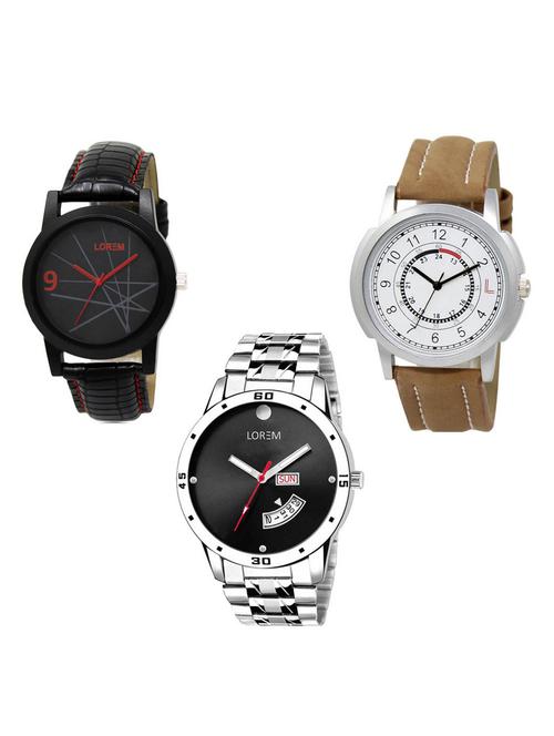 set of 3 analog watch combo -(lk-08-17-104) - 15685162 - Very Small Image - 1