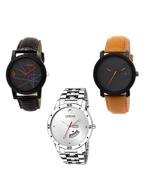 set of 3 analog watch combo -(lk-08-20-103) - 15685182 - Very Small Image - 1