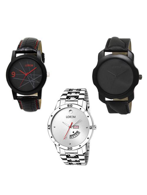 set of 3 analog watch combo -(lk-08-22-103) - 15685195 - Very Small Image - 1