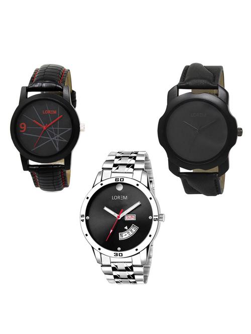 set of 3 analog watch combo -(lk-08-22-104) - 15685196 - Very Small Image - 1