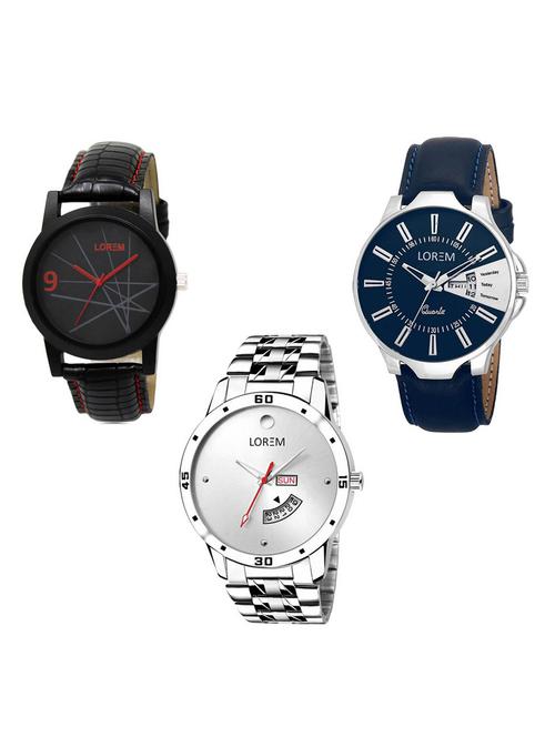 set of 3 analog watch combo -(lk-08-23-103) - 15685202 - Very Small Image - 1