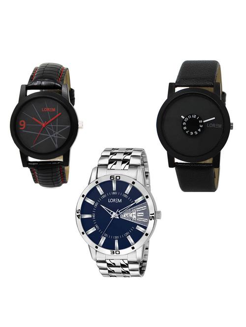 set of 3 analog watch combo -(lk-08-25-102) - 15685214 - Very Small Image - 1