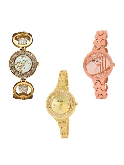 set of 3 analog watch combo -(lk204-222-224) - 15685225 - Very Small Image - 1