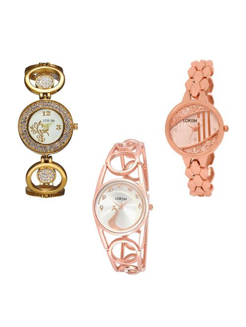 set of 3 analog watch combo -(lk204-222-232) - 15685241 - Very Small Image - 1