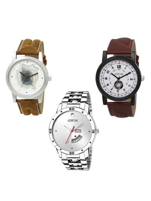 set of 3 analog watch combo -(lk-09-11-103) - 15685304 - Very Small Image - 1