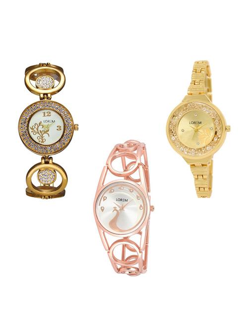 set of 3 analog watch combo -(lk204-224-232) - 15685316 - Very Small Image - 1