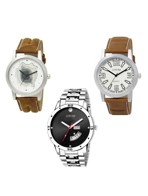 set of 3 analog watch combo -(lk-09-15-104) - 15685335 - Very Small Image - 1