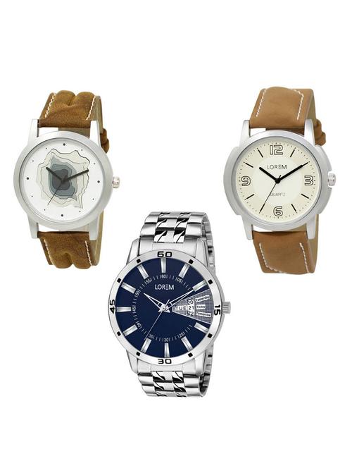 set of 3 analog watch combo -(lk-09-16-102) - 15685339 - Very Small Image - 1