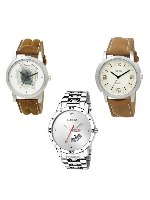 set of 3 analog watch combo -(lk-09-16-103) - 15685341 - Very Small Image - 1
