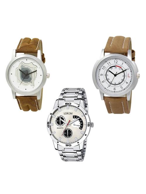 set of 3 analog watch combo -(lk-09-17-101) - 15685345 - Very Small Image - 1