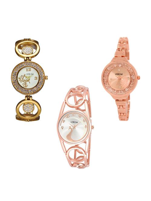set of 3 analog watch combo -(lk204-225-232) - 15685349 - Very Small Image - 1