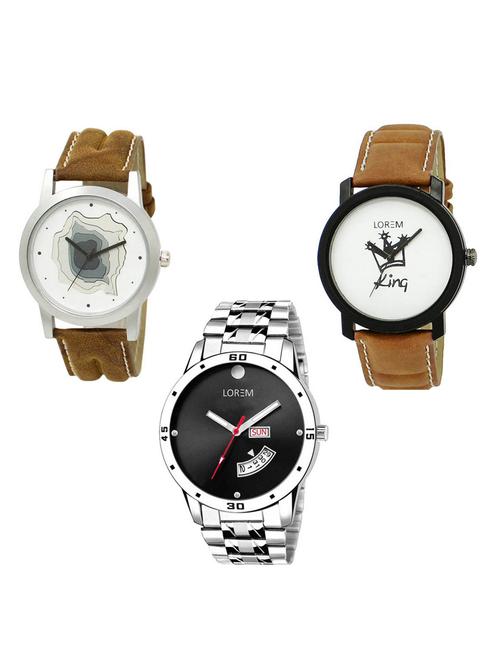 set of 3 analog watch combo -(lk-09-18-104) - 15685357 - Very Small Image - 1