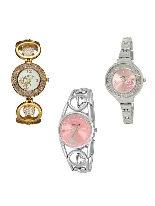 set of 3 analog watch combo -(lk204-226-233) - 15685383 - Very Small Image - 1